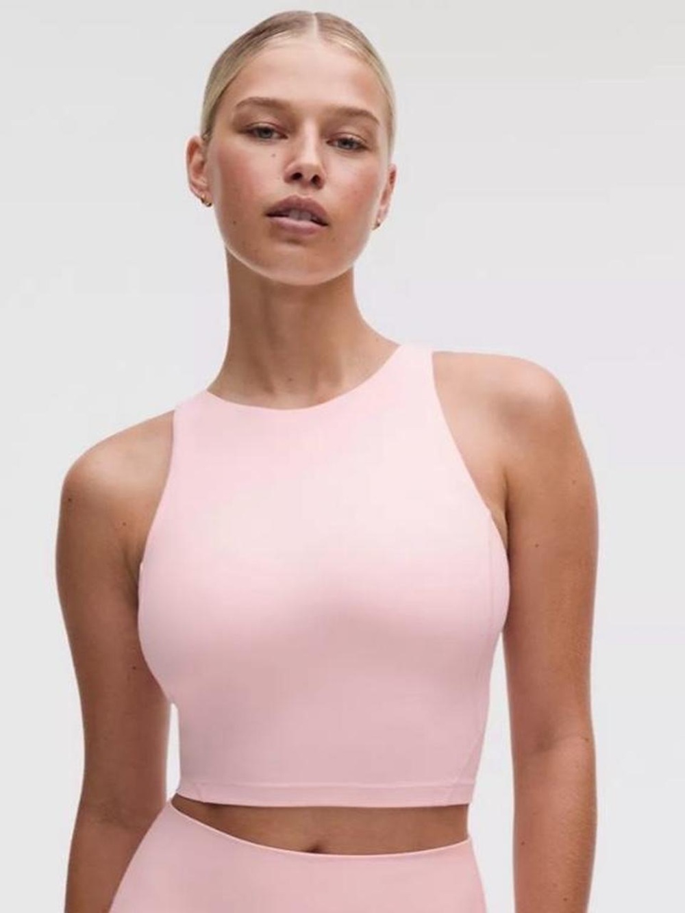 Athleta Pale Pink Conscious Crop Top